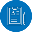 Clipboard and pen icon