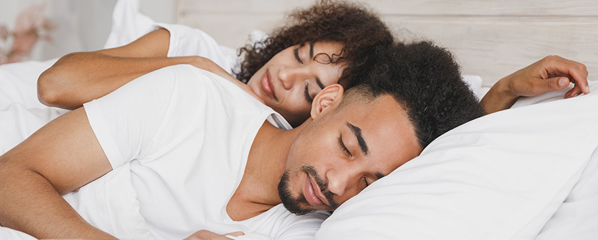 Couple Getting Adequate Sleep for Fertility Health