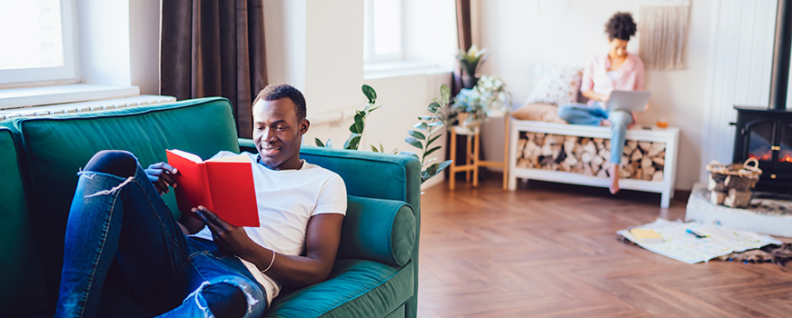 Couple Reading Infertility Books for Female and Male Infertility