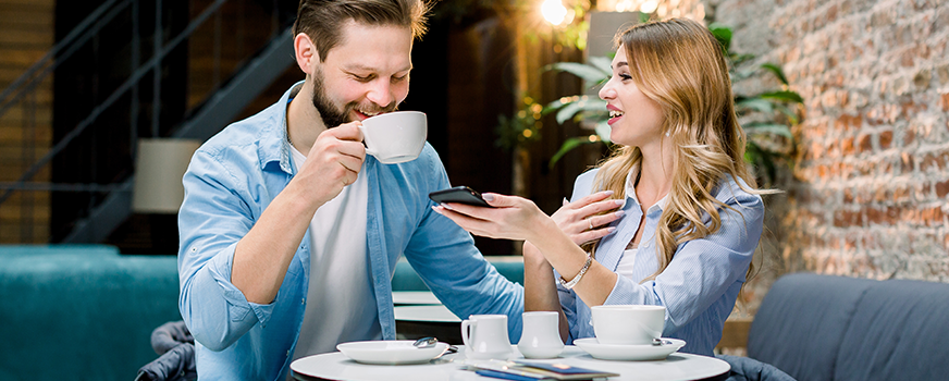 Friends Getting Coffee to Check In with Each Other