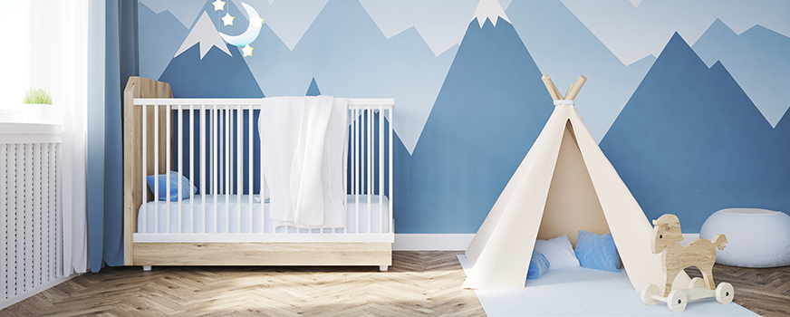 Mountain Themed Baby Nursery Idea