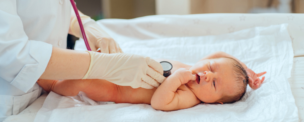 Newborn Baby at First Pediatrician Check Up