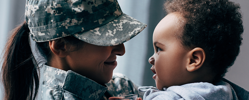 Military Mother with Toddler