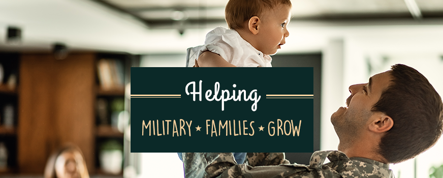 Military family with toddler