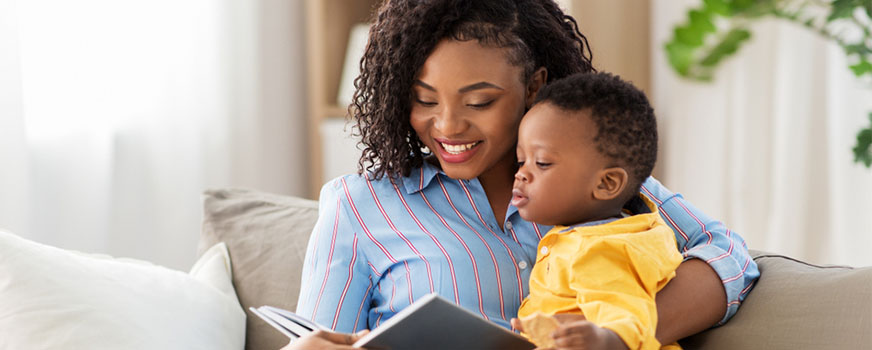 Single Mother by Choice Reading to Child